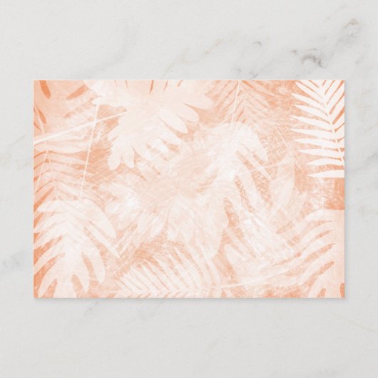 Tropical Coral Pink Plumeria UAWG Enclosure Card Hinweiskarte (Rückseite)