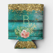 Tropical Country Chic Monogram Dosenkühler (Vorderseite)