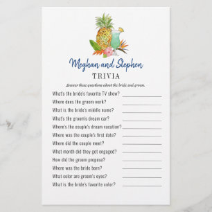 Tropical Couple's Shower Trivia Spiele