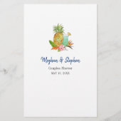 Tropical Couple's Shower Trivia Spiele (Rückseite)