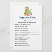 Tropical Couple's Shower Trivia Spiele (Vorne/Hinten)