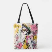 Tropical Couture Kunstkollektion Doppelseitig Tasche (Rückseite)
