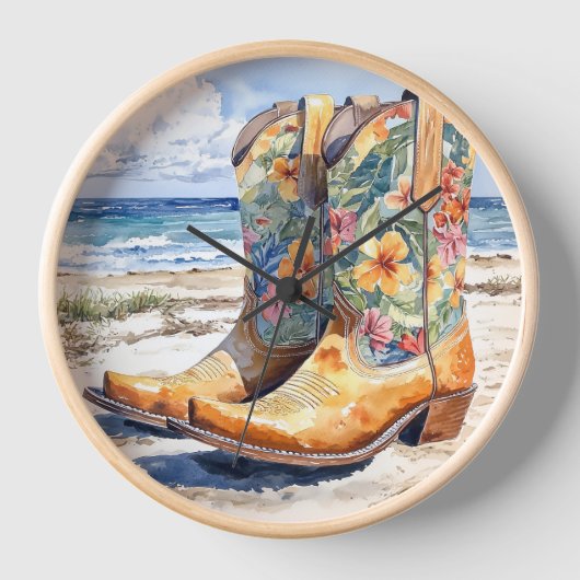 Tropical Cowgirl Boots Western Meets Island Vibes Uhr (Vorderseite)
