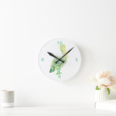 Tropical Crane-Ecru Runde Wanduhr (Zuhause)