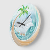Tropical Cruise Große Wanduhr (Winkel)