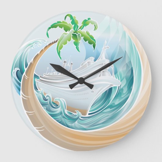 Tropical Cruise Große Wanduhr (Vorderseite)
