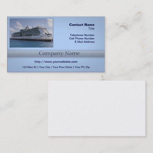 Tropical Cruise Ship Visitenkarte (Vorne/Hinten)