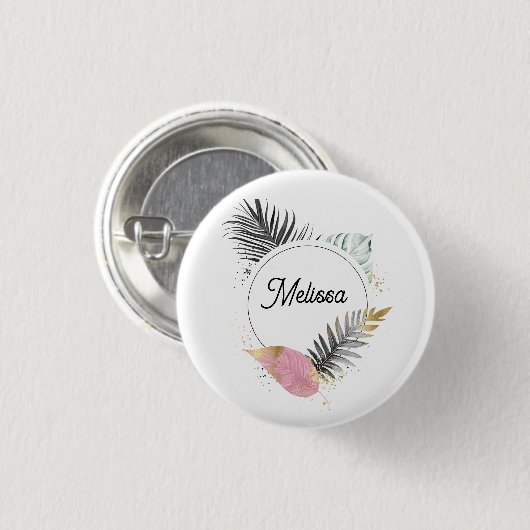 Tropical Custom Name Button (Vorne & Hinten)