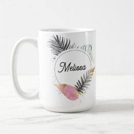 Tropical Custom Name Coffee Mug Kaffeetasse