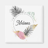 Tropical Custom Name Magnet (Vorne)