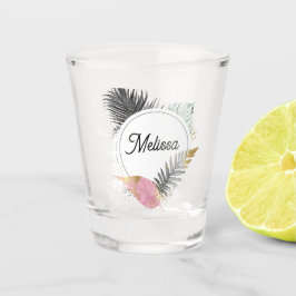 Tropical Custom Name Shot Glass  Schnapsglas