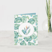 Tropical Custom Wedding Danke Cards (Vorderseite)