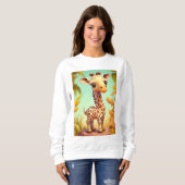 Tropical Cute Baby Giraffe Cartoon-37560 Sweatshirt (Vorne ganz)