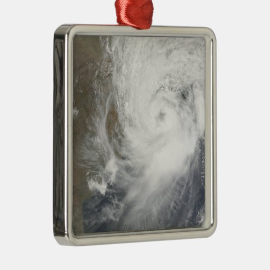 Tropical Cyclone Aila Silbernes Ornament (Rechts)