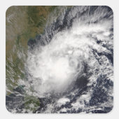 Tropical Cyclone Baaz Quadratischer Aufkleber (Vorderseite)