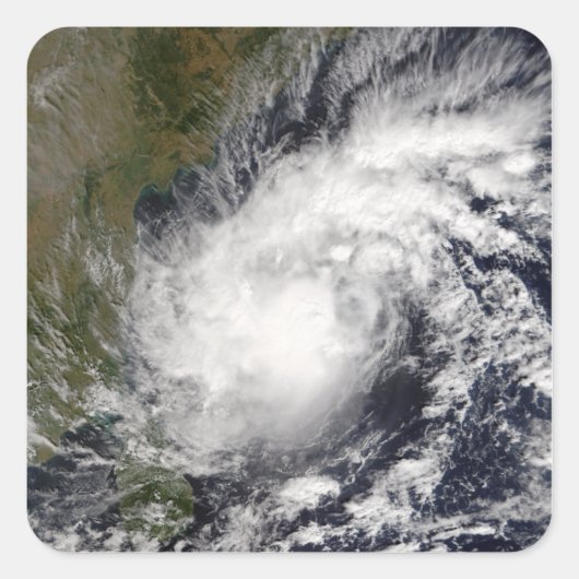 Tropical Cyclone Baaz Quadratischer Aufkleber (Vorderseite)