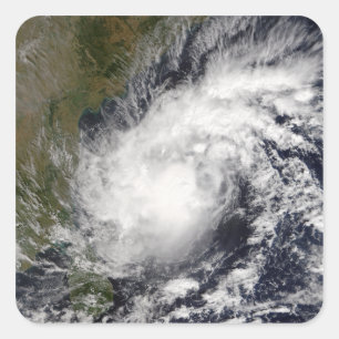 Tropical Cyclone Baaz Quadratischer Aufkleber