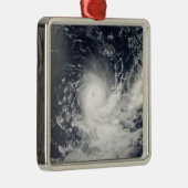 Tropical Cyclone Gelane Silbernes Ornament (Rechts)