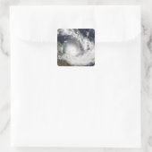 Tropical Cyclone Hamish über Australien Quadratischer Aufkleber (Tasche)