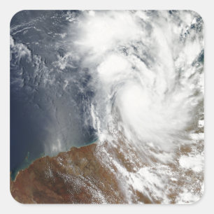 Tropical Cyclone Laurence Quadratischer Aufkleber