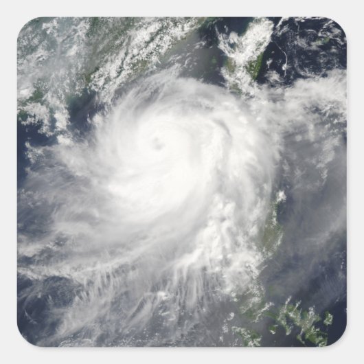 Tropical Cyclone Linfa Quadratischer Aufkleber (Vorderseite)