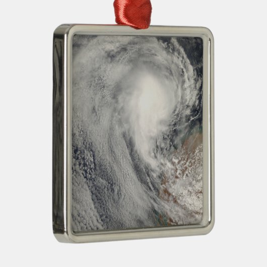 Tropical Cyclone Melanie aus Australien Silbernes Ornament (Rechts)