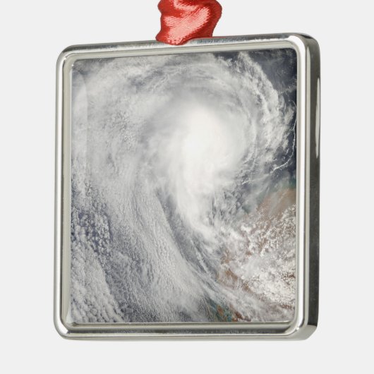 Tropical Cyclone Melanie aus Australien Silbernes Ornament (Links)