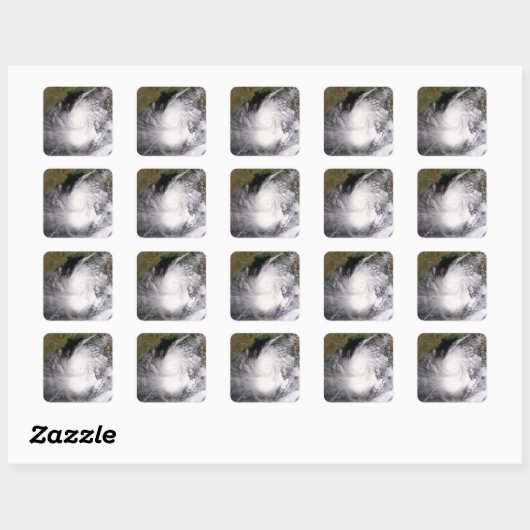 Tropical Cyclone Nargis Quadratischer Aufkleber (Blatt)