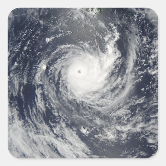 Tropical Cyclone Wilma Quadratischer Aufkleber (Vorderseite)