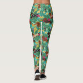 Tropical Dachshund Beach Vibes Leggings (Rückseite)