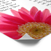 Tropical Daisy Wedding Guest Seating Chart Poster (Ecke)