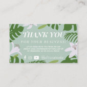 Tropical Danke Business Card Begleitkarte (Vorderseite)