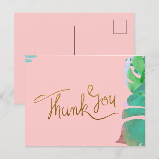 Tropical Danke Postcard Postkarte (Vorne/Hinten)
