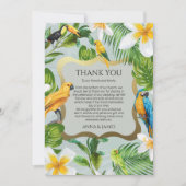 Tropical Dankeschön Card mit Foto Dankeskarte (Vorderseite)