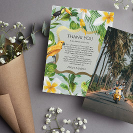 Tropical Dankeschön Card mit Foto Dankeskarte