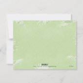 Tropical Dankeschön Card (Paper Cut Effect) Einladung (Rückseite)