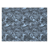 Tropical Dark Blue Monstera Jungle Leaves Tischdecke (Vorderseite (Horizontal))