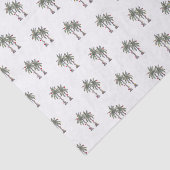 Tropical Decorated Palm Trees Christmas Lights Seidenpapier (Ausschnitt)