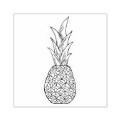 Tropical Delight Einfache Kontur Ananas Art Gummistempel (Prägung)