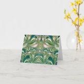Tropical Delight in Green Note/Greeting Card Karte (Gelbe Blume)