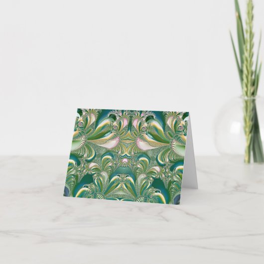 Tropical Delight in Green Note/Greeting Card Karte (Vorderseite)