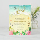 Tropical Der letzte Splash Junggeselinnen-Abschied Einladung (Stehend Vorderseite)