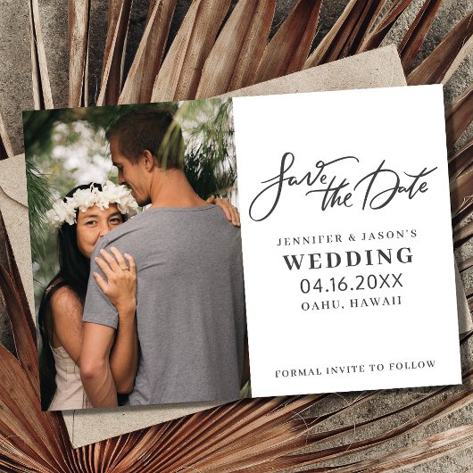 Tropical Destination Beach Wedding Foto Save The Date