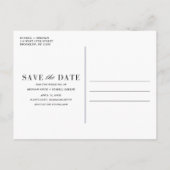 Tropical Destination Beach Wedding Save the Date Ankündigungspostkarte (Rückseite)