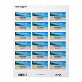 Tropical Destination Landschaftlich Beach Foto Adressaufkleber (Vorne)