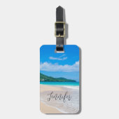 Tropical Destination Landschaftlich Beach Foto Gepäckanhänger (Vorderseite vertikal)