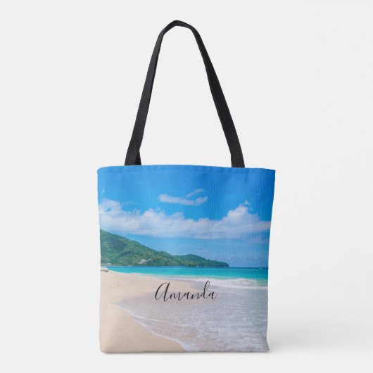 Tropical Destination Landschaftlich Beach Foto Tasche (Rückseite)