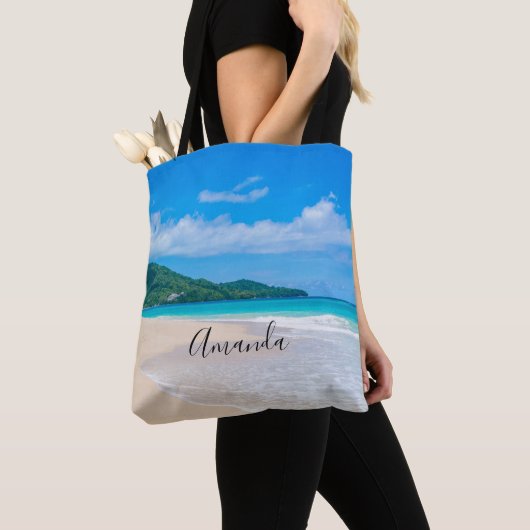 Tropical Destination Landschaftlich Beach Foto Tasche (Von Nahem)