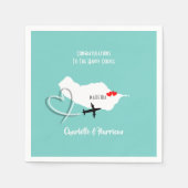 Tropical Destination Madeira Wedding Serviette (Vorderseite)