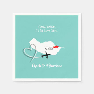 Tropical Destination Madeira Wedding Serviette